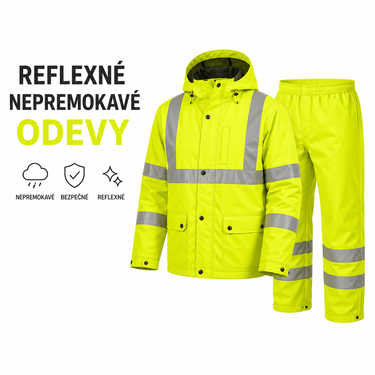 Reflexné nepremokavé odevy